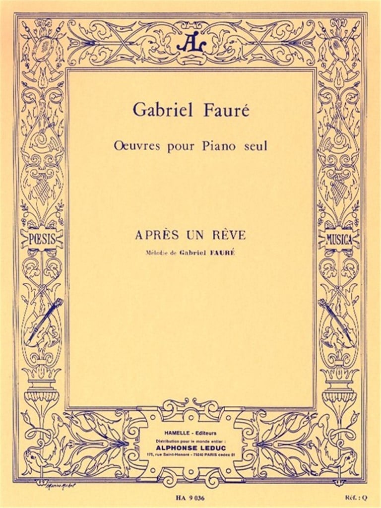 Après Un Rêve Op.7, No.1
